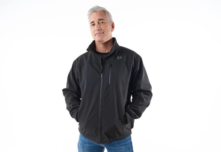 Sharper Image Men s Rechargeable Heated Softshell Jacket XL