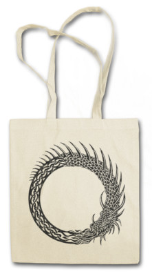 NORSE DRAGON STOFFTASCHE Walhalla Ravens Odin Thor Loki Midgard Rune Drache