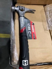 NEW HART 20 oz Smooth Face Forged Steel Hammer Red w/ Side Nail Pull & Magnet