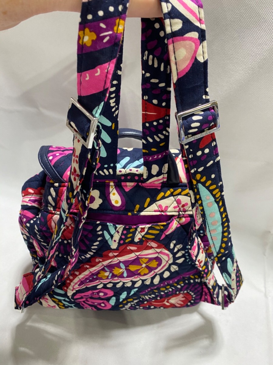 Vera Bradley Painted Paisley Pattern Mid-Sized Backpack  display picture 3