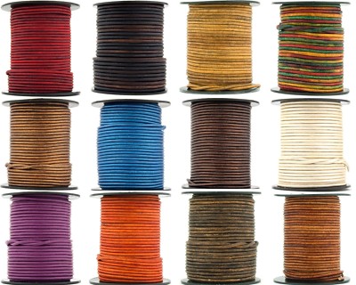 Xsotica  Genuine Round Leather Cord 2.0mm 10 Meters  Over 65 Colors Available