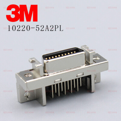 1PC  10220-52A2PL SCSI curved female 90° plate end 20PIN socket  connector