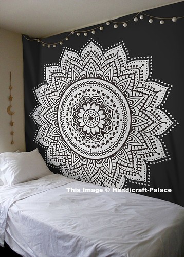 Indian tapestry hippie mandala wall hanging Bohemian twin bedspread ...
