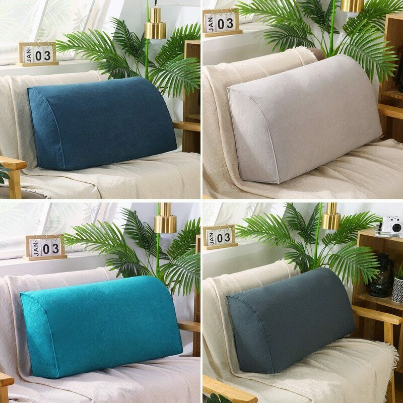 Bed Triangular Cushion Back Support Pillow for Bed Sitting Soft