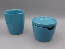 Corning Ware Cream and Sugar Set - Pool Blue  - NEW