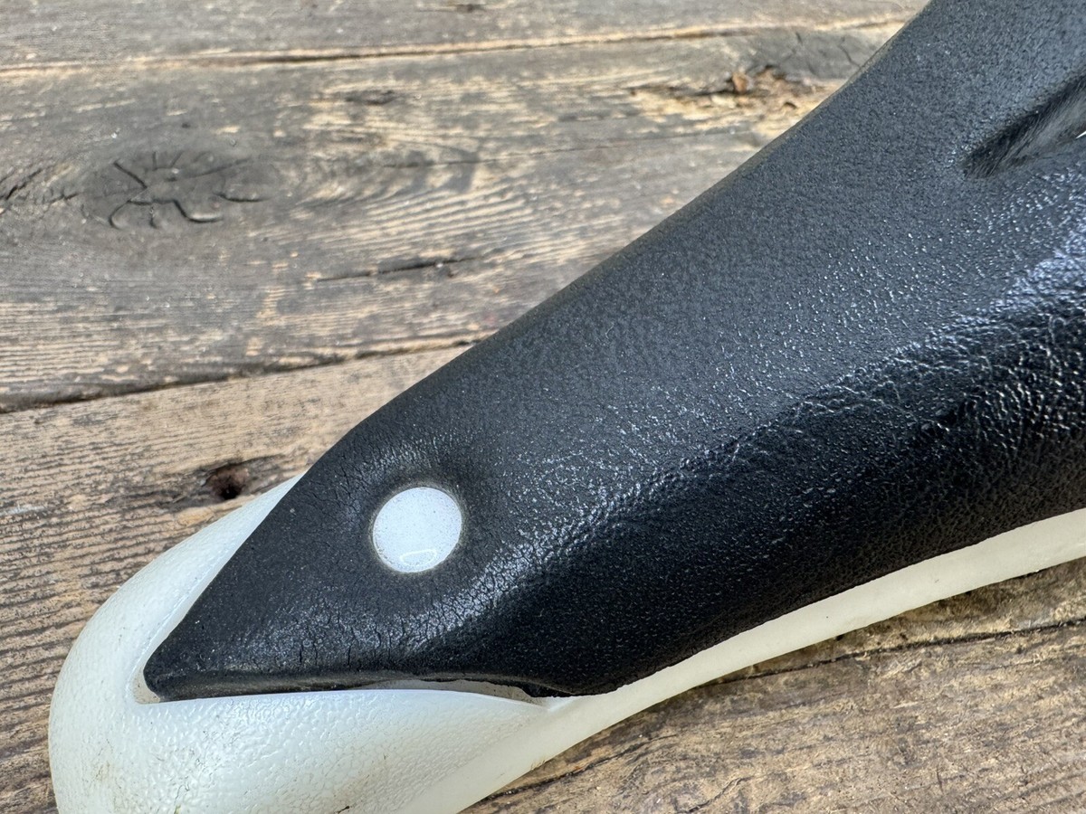 Trick Top Bmx Seat Vintage Old School White Black Padded