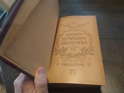 1922-1923 BOSTON SYMPHONY ORCHESTRA 24 PROGRAM SET BOUND VOLUME