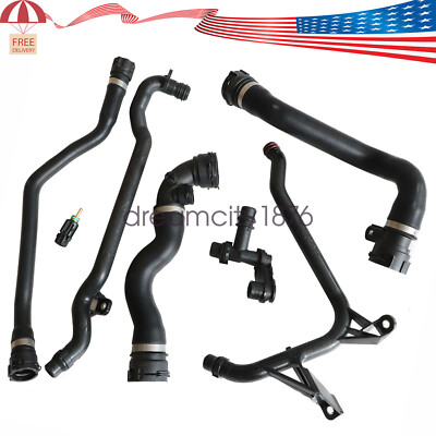 7-Piece BMW Coolant Hose Kit - Expansion Tank & Radiator Hoses For 323/325/328/330 Models