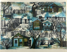 Brigitta Heyduck Schrebergarten Kleingarten Schweinau Nürnberg Winter Handdruck