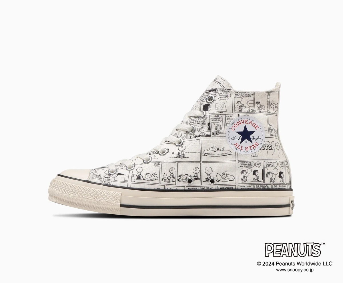 Limited Converse × PEANUTS Off White ALL STAR Ⓡ PEANUTS CP HI 