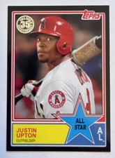 2018 Topps Series 2 Justin Upton 1983 Baseball All-Stars BLACK S# 260/299 Angels