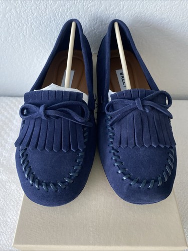 Nuevos mocasines de gamuza de becerro marino BALLY para damas talla EE. UU. 7,5 precio de venta sugerido por el fabricante 895 USD - Imagen 6 de 10