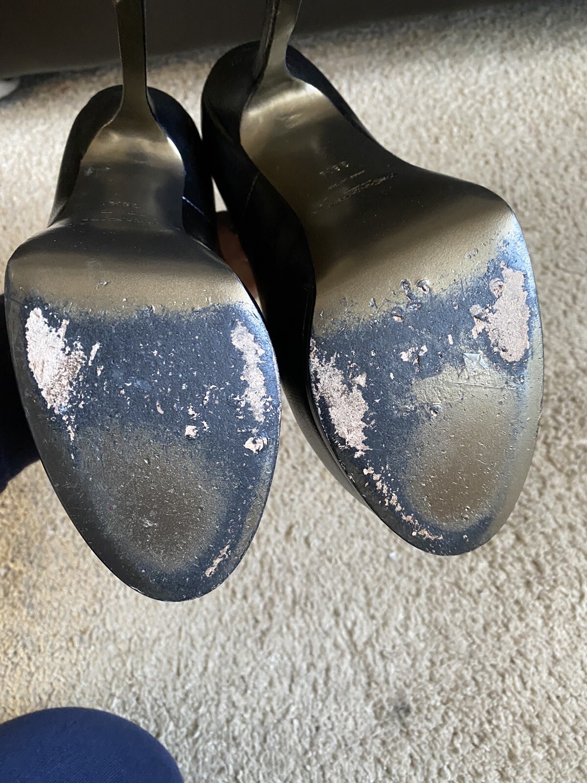 Décolleté nere YSL Yves Saint Laurent taglia 8 5 tacco alto in pelle tributo due