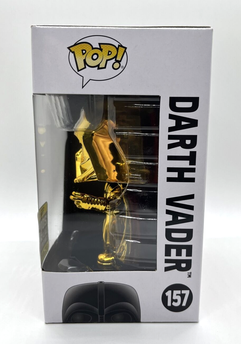 Funko POP Star Wars Gold Chrome Darth Vader 157 Galactic Con 2019