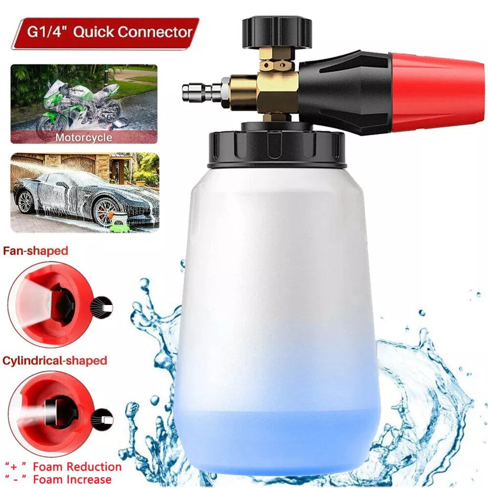 Snow Foam Lance Cannon Soap Bottle Sprayer For Pressure Washer Gun Jet Car Wash
