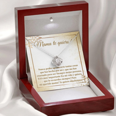 Mama Te Quiero Necklace, Regalo Para Madre, Querida Mama Te Amo, Mamá Te Amo