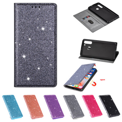 Glitzer Klapp HandyHülle Für Huawei P20 P30 P40 Mate 10 Lite 20 Pro P Smart 2019