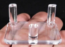 Heavy Duty THREE Post SPHERE Display Stand SMALL Size Clear Acrylic