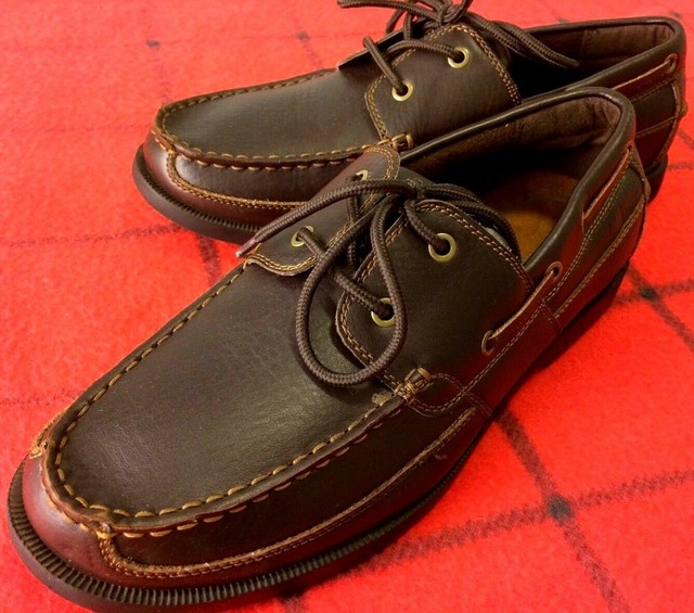 ST. JOHN'S BAY MEN'S Sz 10 M QUALITY LEATHER/SYNTHETIC UPPER LACE UP