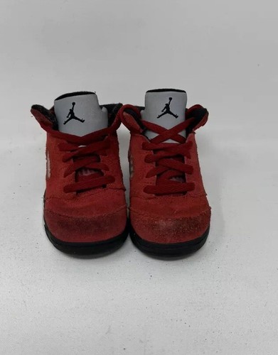 Air Jordan 5 Retro TD Raging Bull size 7C 440890-600 Red Nike Air Jordan - Picture 2 of 6