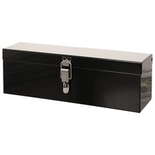 Werkzeugkiste Metall schwarz für Traktoren / LKW / Anhänger