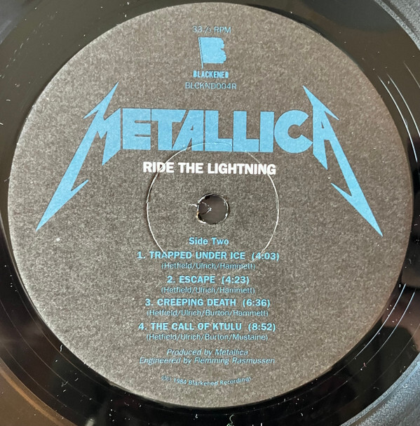 Metallica Ride The Lightning (LP, Album, RE, RM) (Mint (M