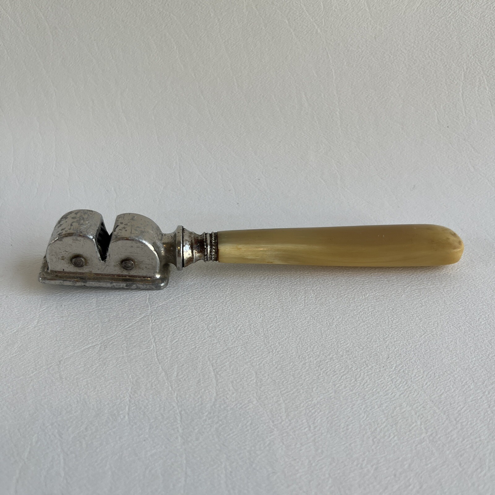 Antique Ylleiht Knife Sharpener, Horn Handle, Stainless Body, France ...