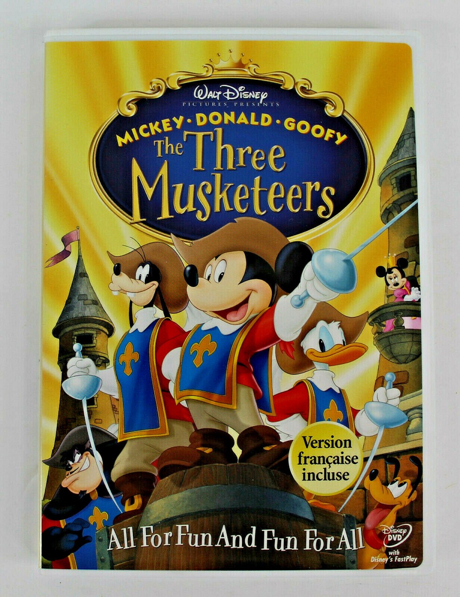 THE THREE MUSKETEERS - MICKEY DONALD GOOFY WALT DISNEY DVD 2004