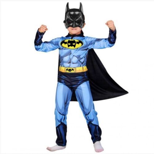 Kids Batman Fancy Dress Superhero Costume DC Comic Book Day Week Cosplay Party - Picture 6 of 10