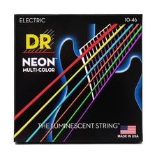 DR Strings HI-DEF NEON MULTI-COLOR Electric Guitar Strings: Medium 10-46