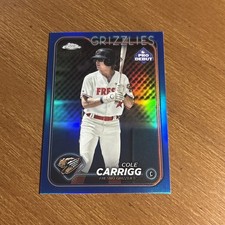 2024 Topps Pro Debut Chrome Blue Refractor #PDC-9 Cole Carrigg /150 Grizzlies