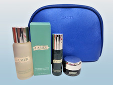 LA MER ESSENTIAL TONIC, REGENERATING SERUM, EYE CONCENTRATE  BLUE BAG 4PCS SET