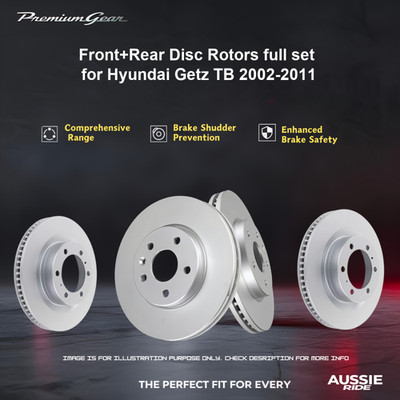 Front+Rear Disc Rotors full set for Hyundai Getz TB 2002-2011