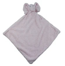 Modern Baby Pink Elephant Snuggle Blankie Plush Security Blanket Girls Lovey NWT
