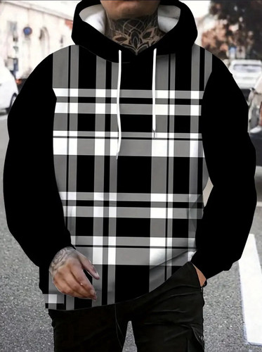 Men’s Cotton Knit Crewneck Sweatshirt Big 5XL Hoodie