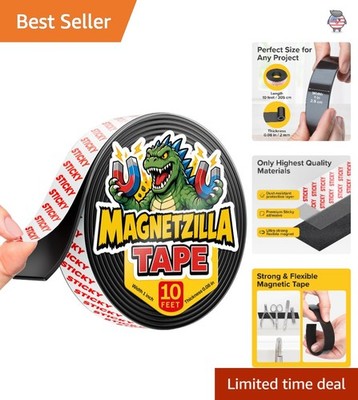 Versatile Sticky Magnetic Tape 10FT - Ideal for Teachers, Crafters & Organizers