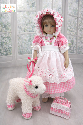 13'' LITTLE DARLING LITTLE BO PEEP MARY LAMB DOLL DRESS 9pc HANKIE COUTURE EFFNER