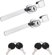 2Pcs Sliding Glass Door Ratchet Lock Drawer Display Case Showcase Lock with Chro