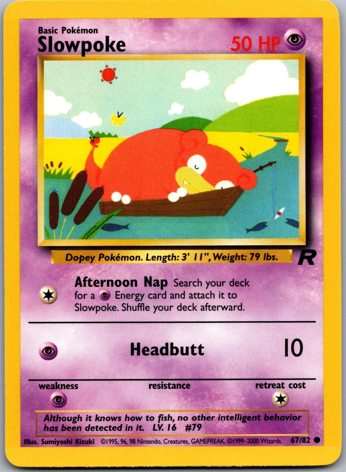 Slowpoke 67/82 Common Team Rocket Pokemon Near Mint