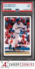 1993 UPPER DECK #355 KEN GRIFFEY JR. MARINERS HOF PSA 9