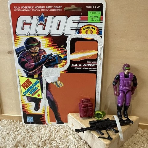 1990 Cobra S.A.W. VIPER Complete CardBack New O Ring