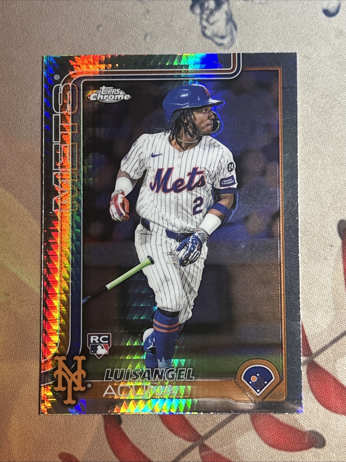 2025 Topps Chrome - Luisangel Acuna #56 Prism Refractor (RC)