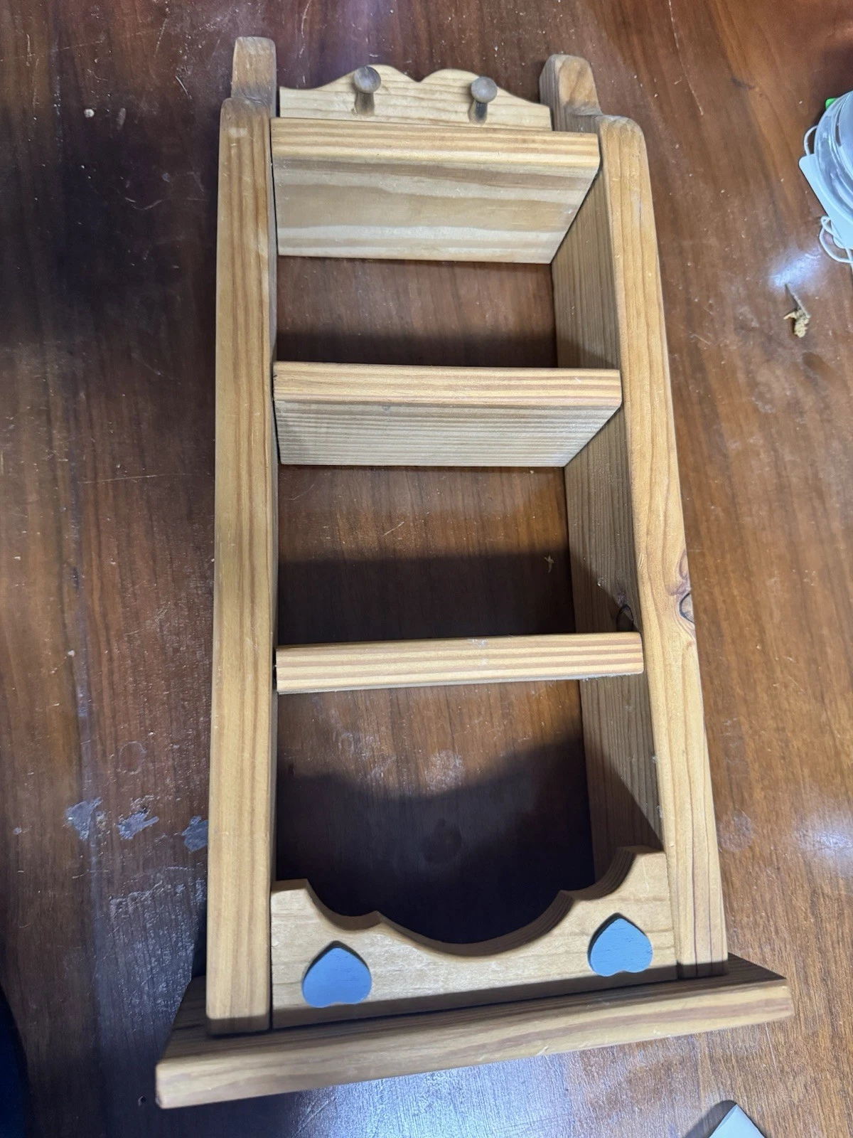 Vintage Wooden Wall Shelf Country Rustic Spice Rack (solid Wood)