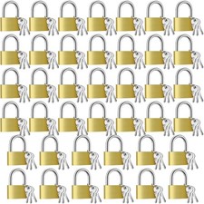 Solid Brass Keyed Padlock, Small Padlocks Keyed Alike Yellow Gym Lock, Strong...