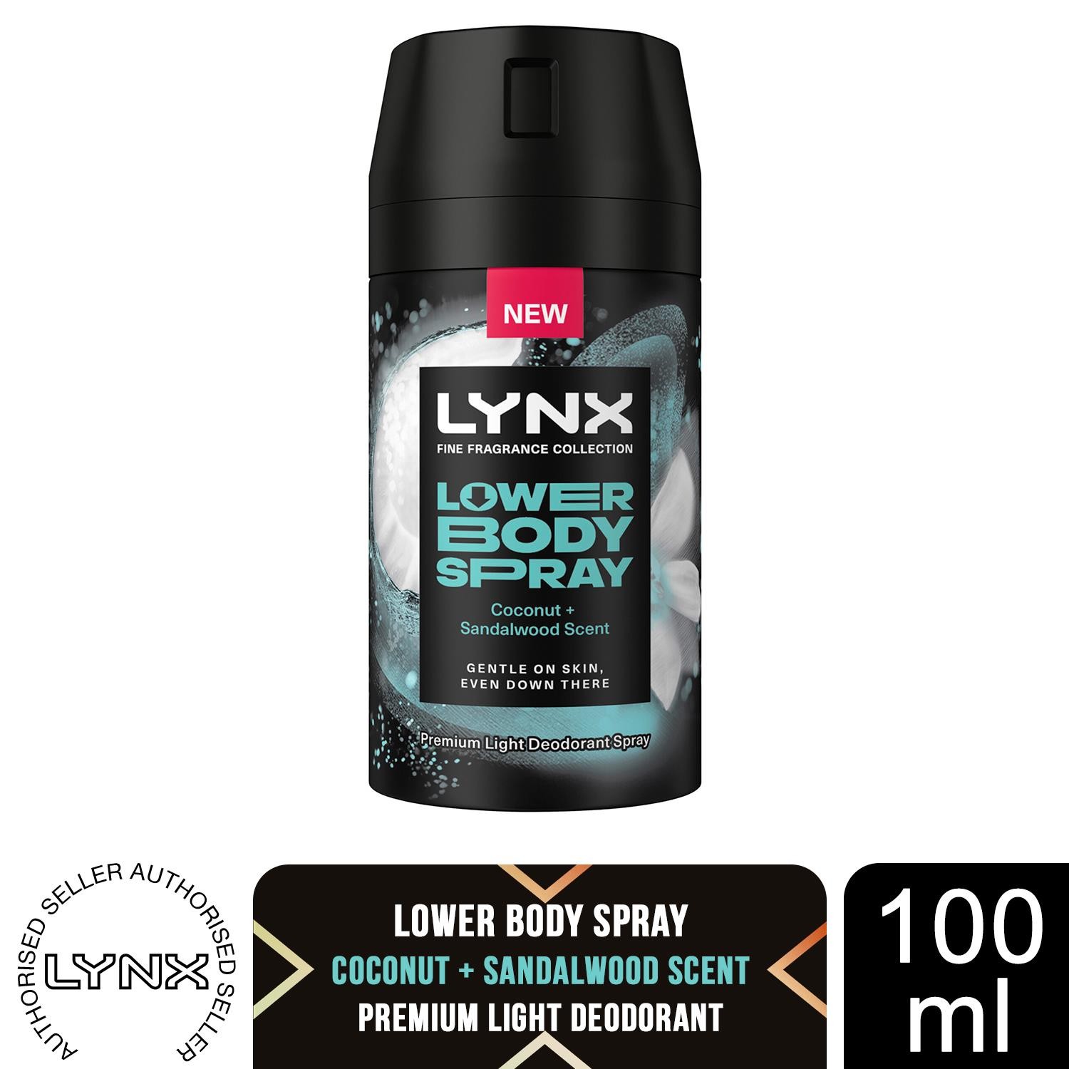 Lynx Coconut + Sandalwood Lower Body Spray 72Hrs Freshness, 100Ml (3 Pack) | 64875630 - Image 3
