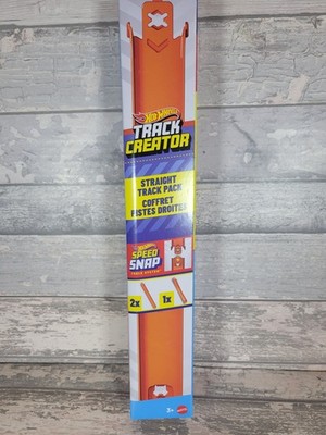 Hot Wheels Track Creator Straight 2 Track Pack Speed Snap System orange Mattel