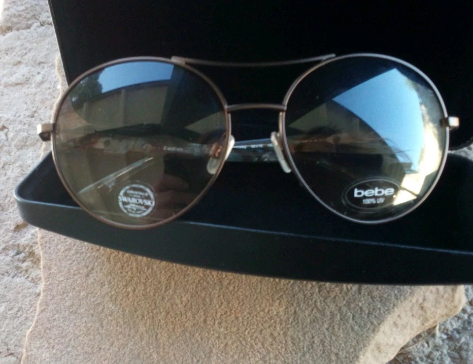 BEBE TOPACIO AVIADOR DETALLES CRISTAL SWAROVSKI AZUL MARRÓN CAPARAZÓN TORTUGA BB7212 Foto 3 de 4