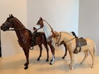 Vintage Louis Marx & Co Plastic Horses Pancho, Storm Cloud, Thunderbolt, Set Of3