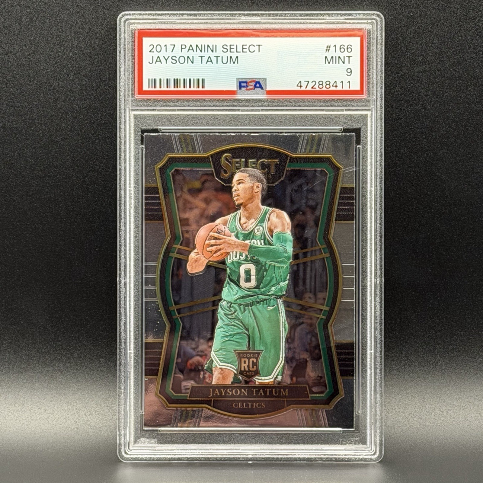 2017-18 Panini Select Jayson Tatum RC #166 Premier Level PSA 9