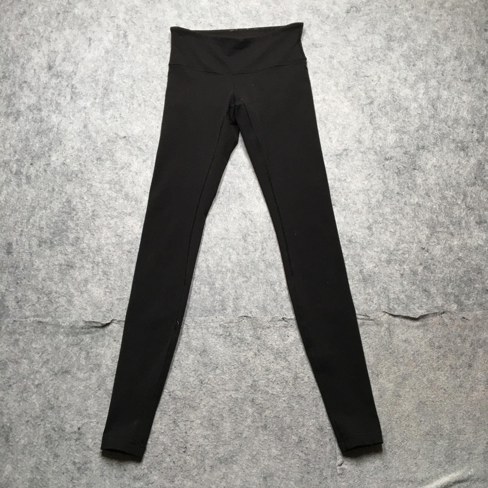 Lululemon Leggings Womens 4 Black Mid Rise Ankle Pants Yoga Stretch Athletic